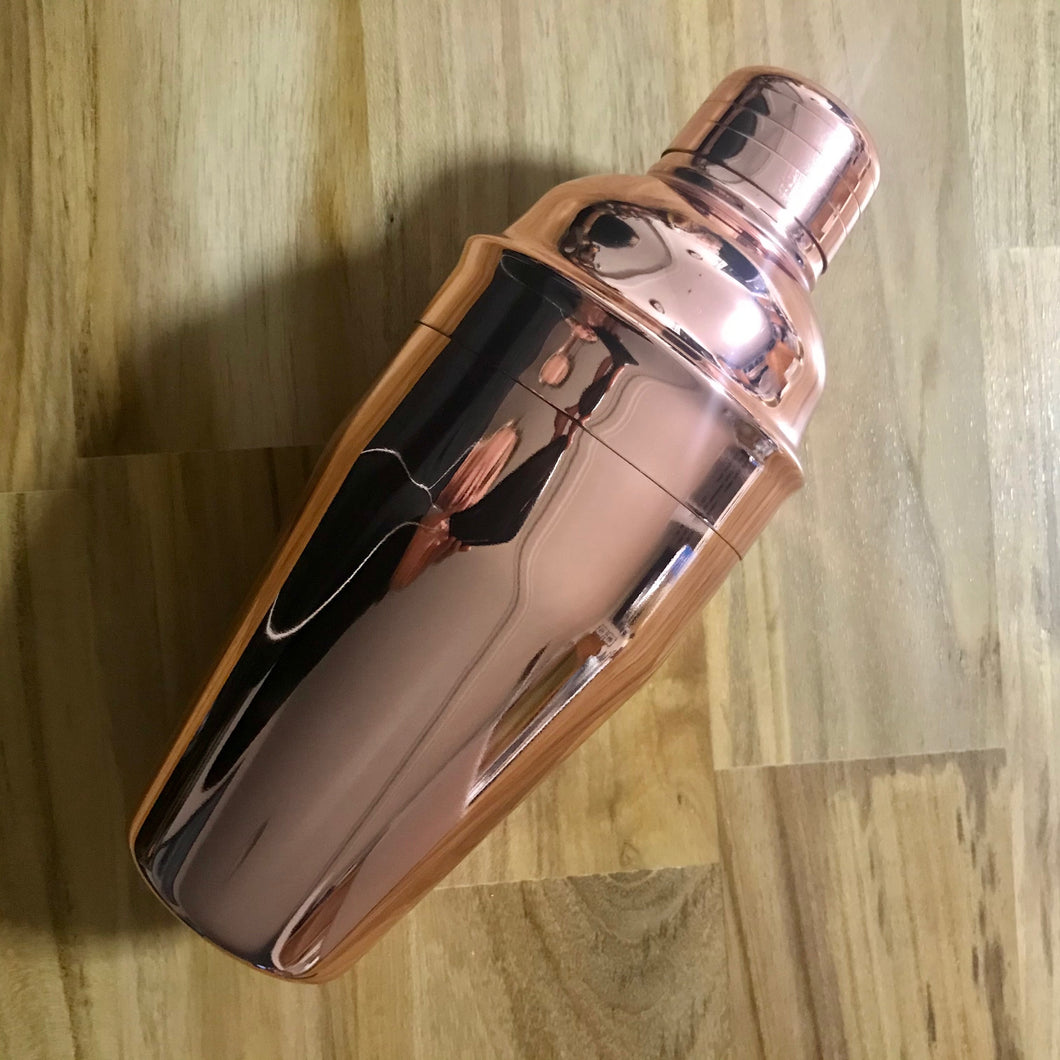 Cocktail Shaker Stainless Steel  Copper 3 piece 500ml